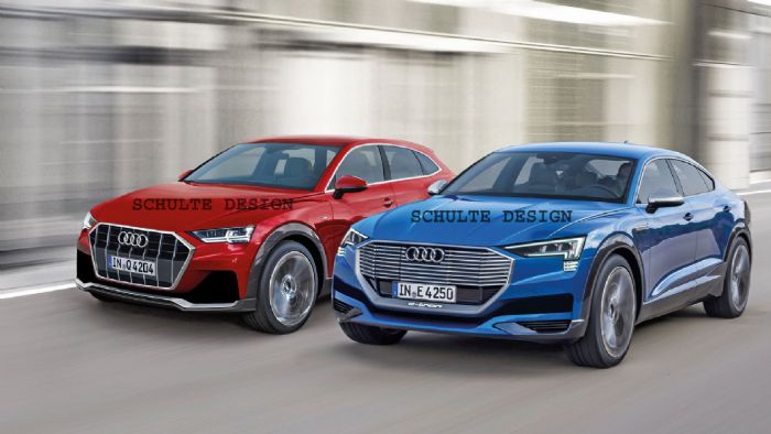 Δείτε τις αποκλειστικές ψηφιακά επεξεργασμένες εικόνες του επερχόμενου Audi Q4 και του ηλεκτρικού σπορ σεντάν ESS, που καταφέραμε να εξασφαλίσουμε από τους κατασκόπους μας. 