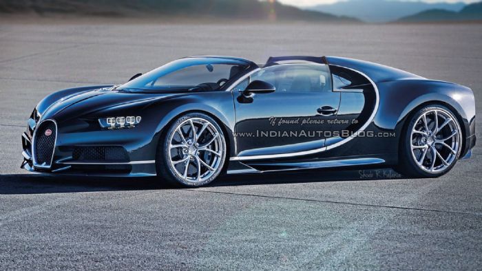 Η Bugatti Chiron Grand Sport θα εξοπλιστεί είτε με targa οροφή σε σχήμα Τ, είτε με γυάλινη οροφή.