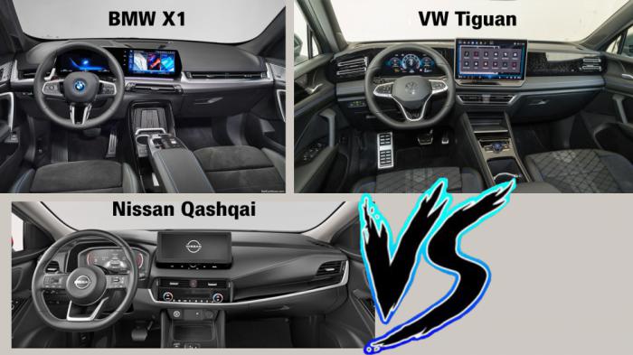 Σύγκριση: Το νέο VW Tiguan απέναντι σε BMW X1 & Nissan Qashqai