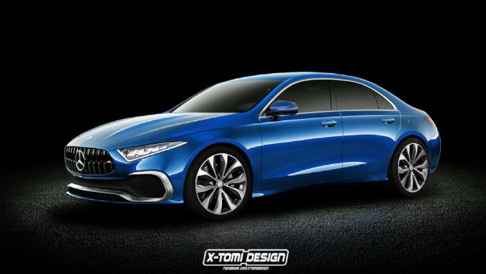 Ο X-Tomi συνδύασε σχεδιαστικά στοιχεία από υπάρχοντα μοντέλα της Mercedes για να δημιουργήσει αυτή την ψηφιακά επεξεργασμένη εικόνα.