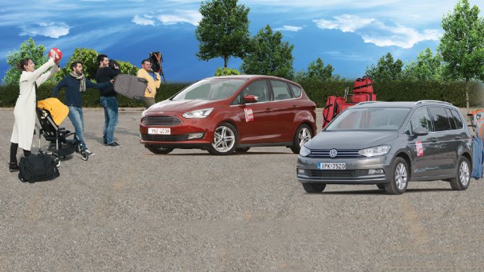 Ποιο από τα δύο πολυχρηστικά μοντέλα θα επιλέγατε εσείς; Ford ή VW; C-MAX ή Touran;