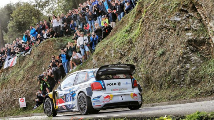 Δείτε τι έγινε στο νησί της Κορσικής, όπου φιλοξενείται το Ράλι Γαλλίας του WRC. Στην εικόνα βλέπουμε τον νικητή Sebastien Ogier.