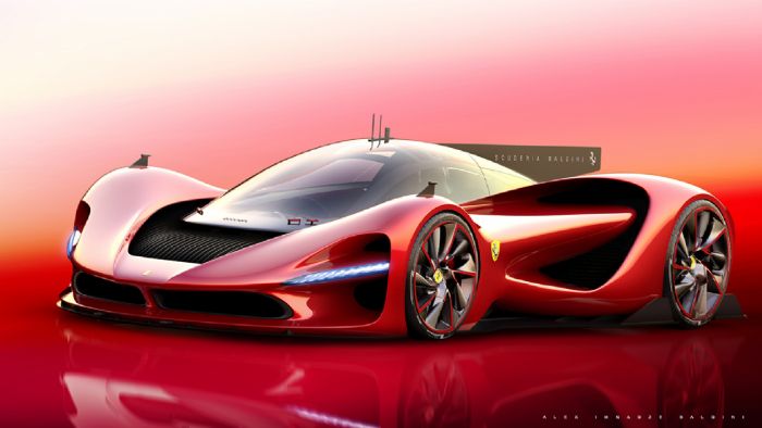Ο σχεδιαστής Alex Imnadze Baldini έφτιαξε με την ψηφιακή του πένα πώς θα μπορούσε να μοιάζει η επόμενη απόλυτη Ferrari, αν αποφάσιζε να ανταγωνιστεί τις Aston Martin Valkyrie και Mercedes-AMG Project 