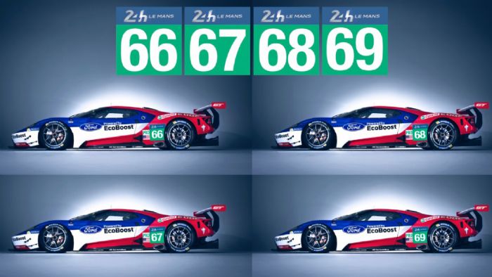 Τέσσερα Ford GT μπήκαν στη λίστα συμμετοχών για τις 24 ώρες του Le Mans 2016.