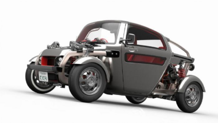 Το KIKAI θυμίζει μίξη hot rod με buggy, όπου πολλά μηχανικά μέρη του αυτοκινήτου δεν είναι καλυμμένα. 