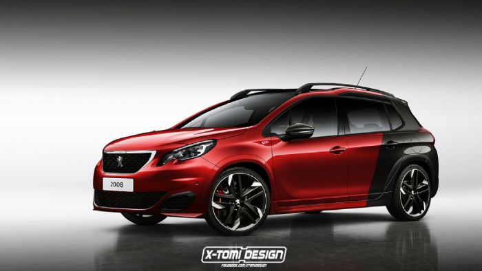Μάθετε τις τελευταίες πληροφορίες για το ενδεχόμενο λανσάρισμα «καυτών» GTi εκδόσεων για τα Peugeot 2008 και 3008 (εδώ Peugeot 2008 δια χειρός X-Tomi Design).	