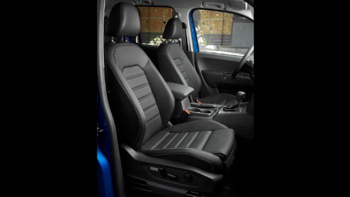 Η VW «καμαρώνει» για τα εμπρός καθίσματα «ergoComfort» του ανανεωμένου Amarok, τα οποία ρυθμίζονται με 14 τρόπους.