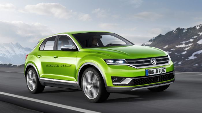 Μυώδες και δυναμικό, παρά τις compact διαστάσεις του, θα έρθει το νέο VW Polo SUV το 2016 (ηλεκτρονικά επεξεργασμένη εικόνα).