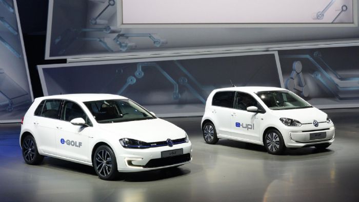Αυτή τη στιγμή η VW διαθέτει δύο ηλεκτρικά μοντέλα στη γκάμα της, το e-Golf και το e-Up! 