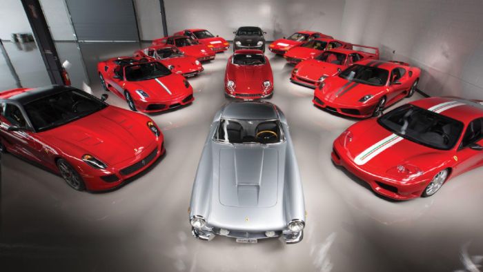 Ο οίκος δημοπρασιών RM Sotheby`s θα βγάλει στο σφυρί μια εκπληκτική συλλογή από 13 Ferrari, που έχουν ένα εύρος από το 1961 ως το 2011.