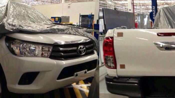 Τον περασμένο Φεβρουάριο, το Hilux φωτογραφήθηκε «κατασκοπευτικά» στο εργοστάσιο της Toyota στην Ταϊλάνδη, όπου και θα κατασκευάζεται.
