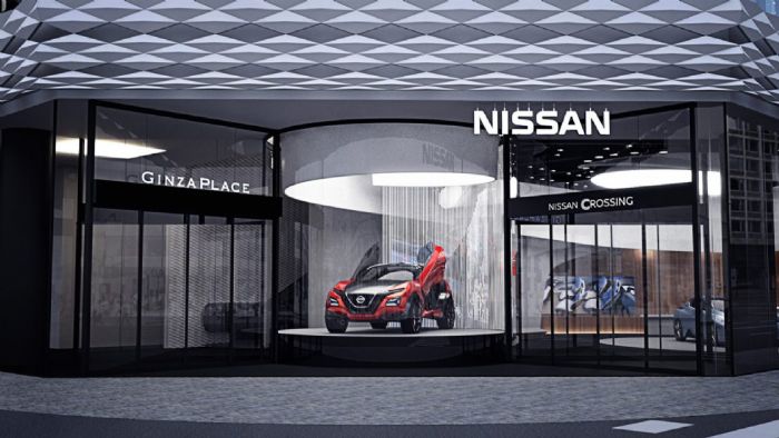Aποψη της ειδικής γκαλερί Crossing της Nissan. 