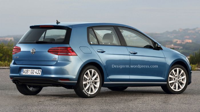 Λιγότερες εκδόσεις αμαξώματος, αλλά και μειωμένες επιλογές σε κινητήρες, αναμένουμε στο ανανεωμένο VW Golf (ψηφιακά επεξεργασμένη εικόνα της RM Design).