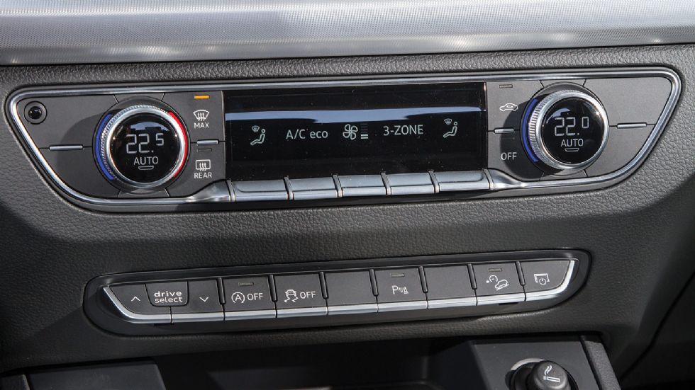 Με 7 προγράμματα λειτουργίας το Audi 
Drive Select. Επιλέγονται από αυτά τα κουμπιά.
