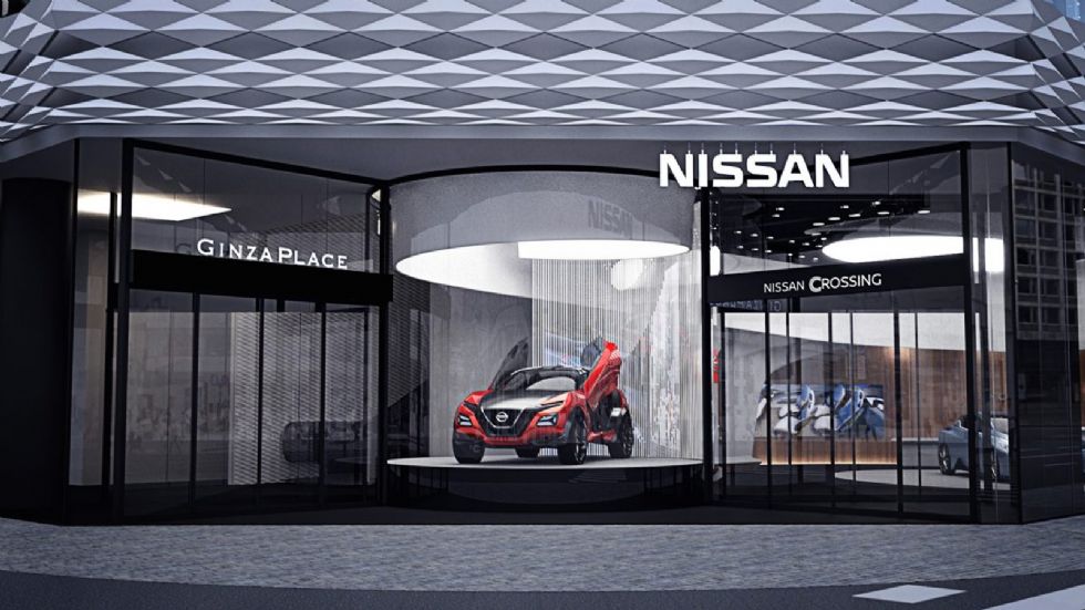 Aποψη της ειδικής γκαλερί Crossing της Nissan. 