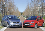 Fiat Punto Evo 1,4 MultiAir VS Toyota Yaris 1,33