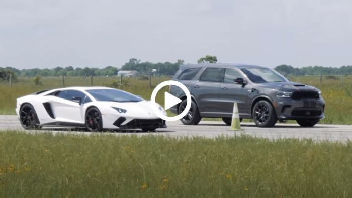 Lamborghini Aventador χάνει στα ίσια από SUV 