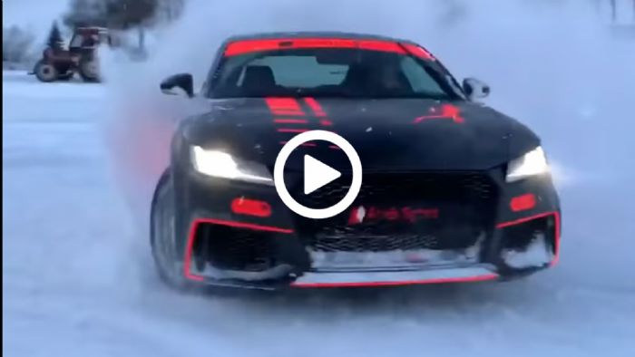 Audi TT RS με 1.150 PS σε τρελά κόλπα πάνω στο χιόνι