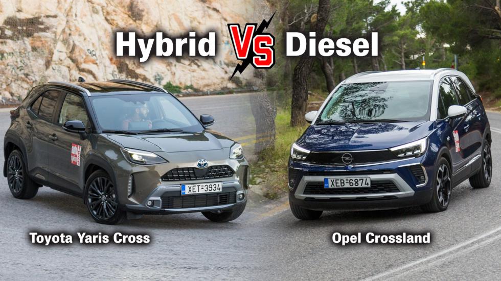 Υβριδικό ή Diesel στα ίδια λεφτά; Toyota Yaris Cross Vs Opel Crossland
