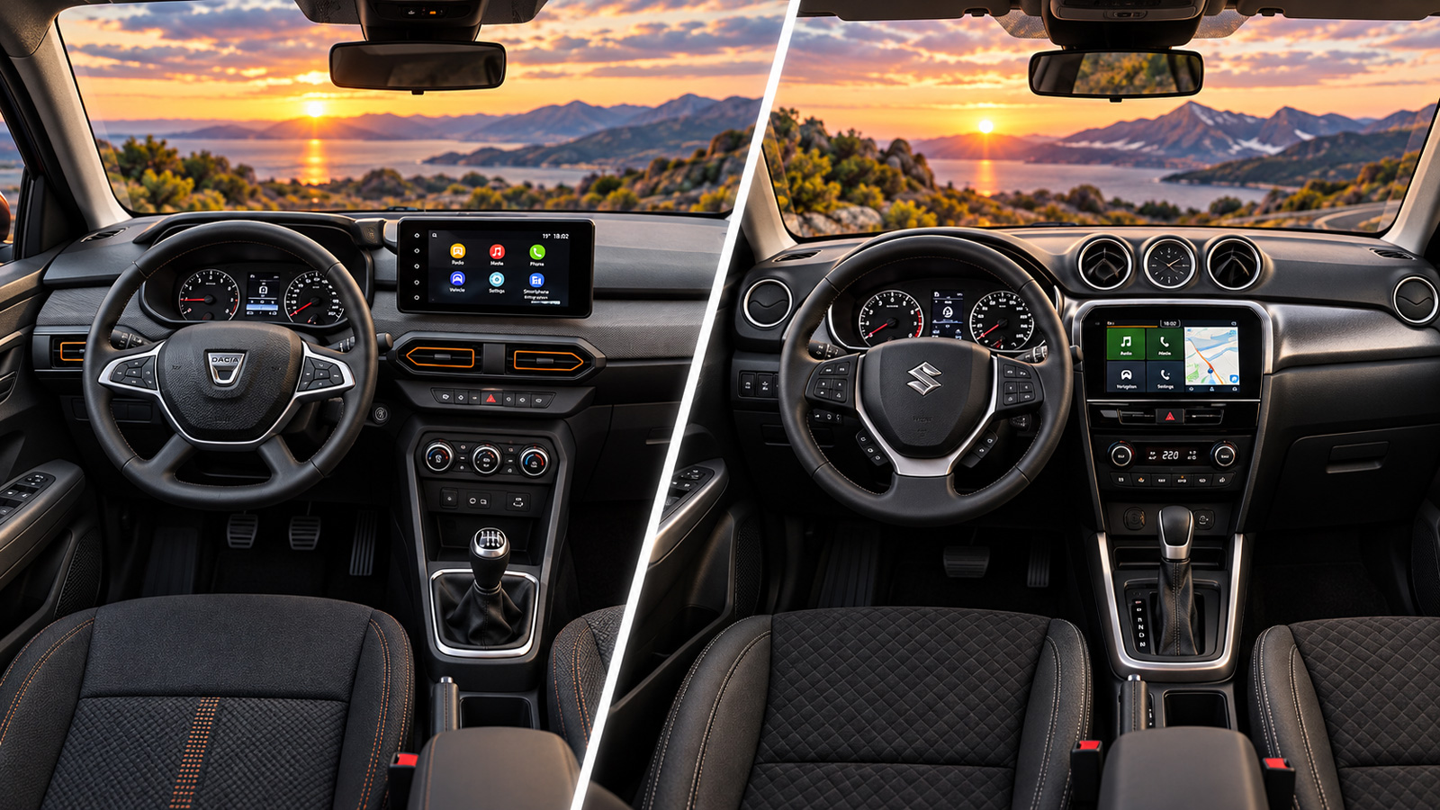 Suzuki Vitara και Dacia Sandero Stepway εσωτερικό