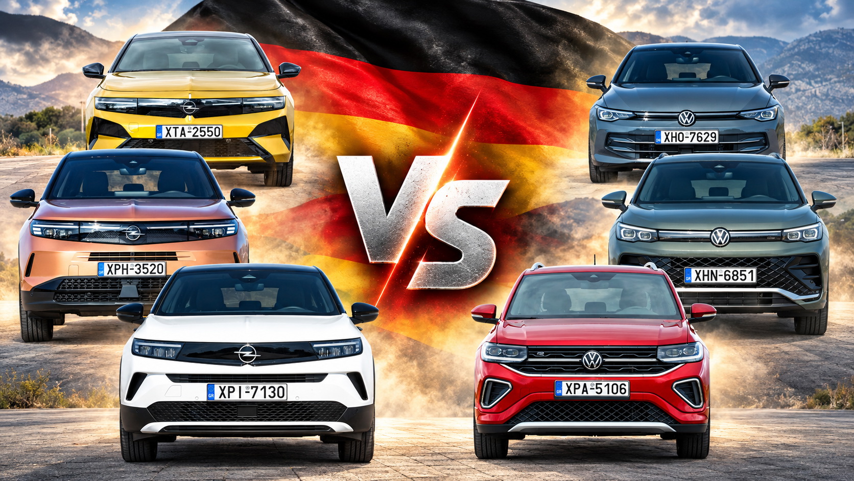 Opel Mokka, Astra & Grandland Vs Volkswagen T-Cross, Golf & Tiguan