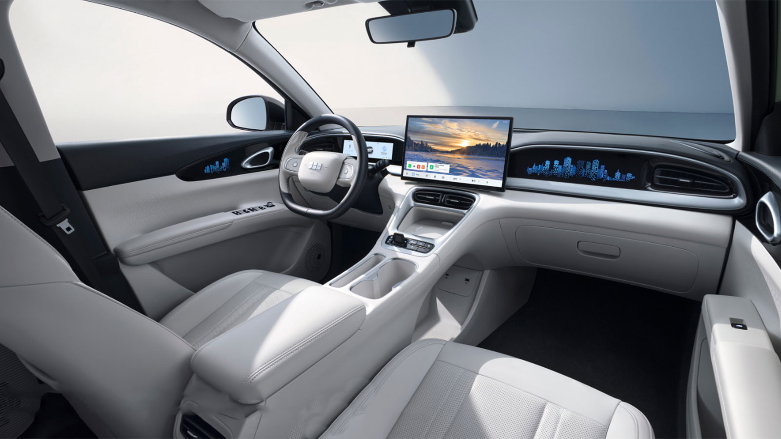 Φυσικά χειριστήρια στο εσωτερικό του Geely E2
