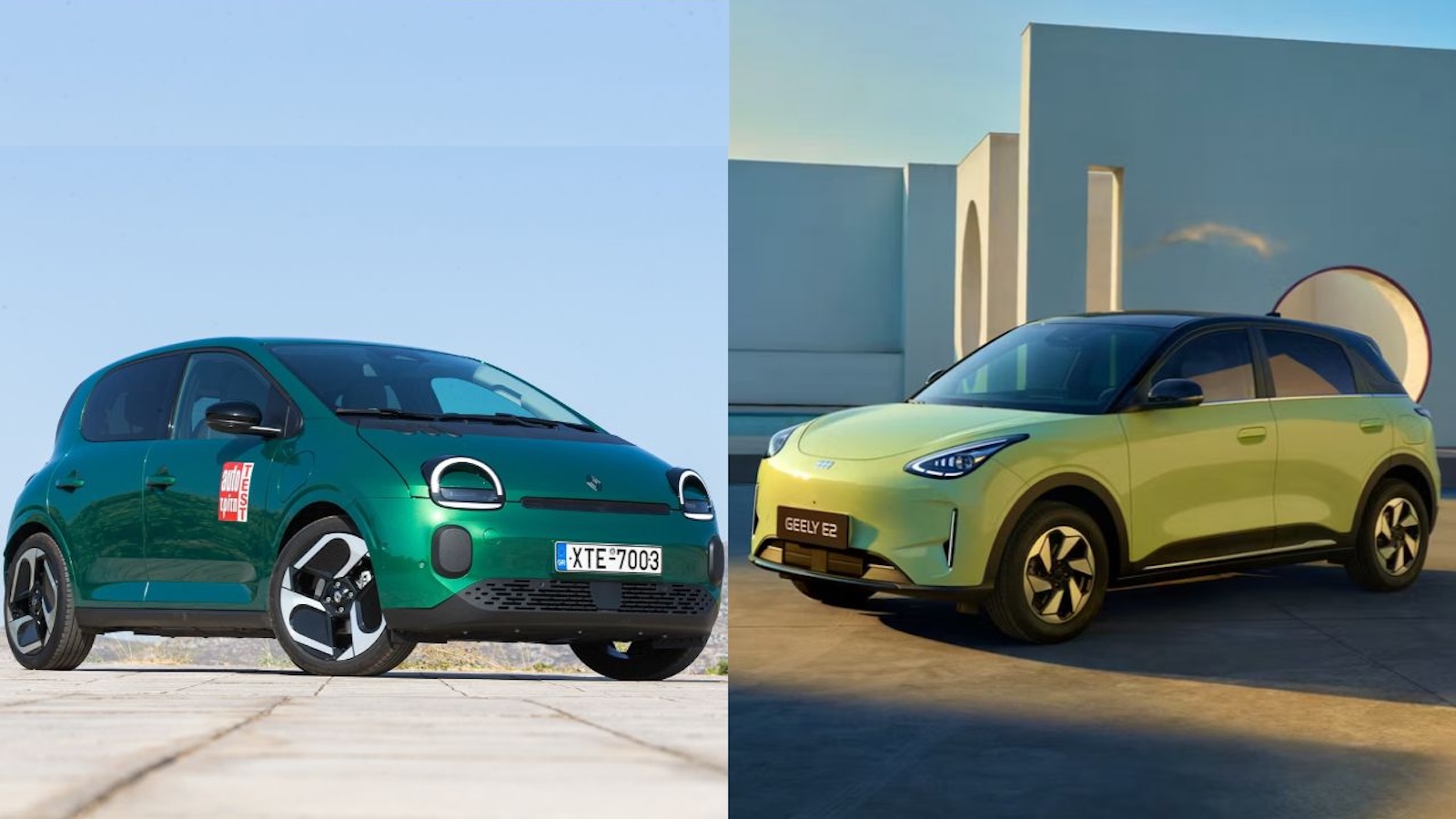 Geely E2 Pro και Renault Twingo E-Tech σύγκριση ηλεκτρικών αυτοκινήτων