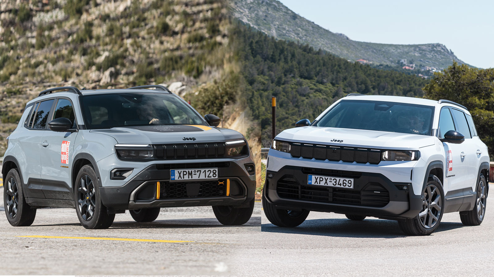 Jeep Avenger 4xe & Jeep Compass σε 3/4 στατική