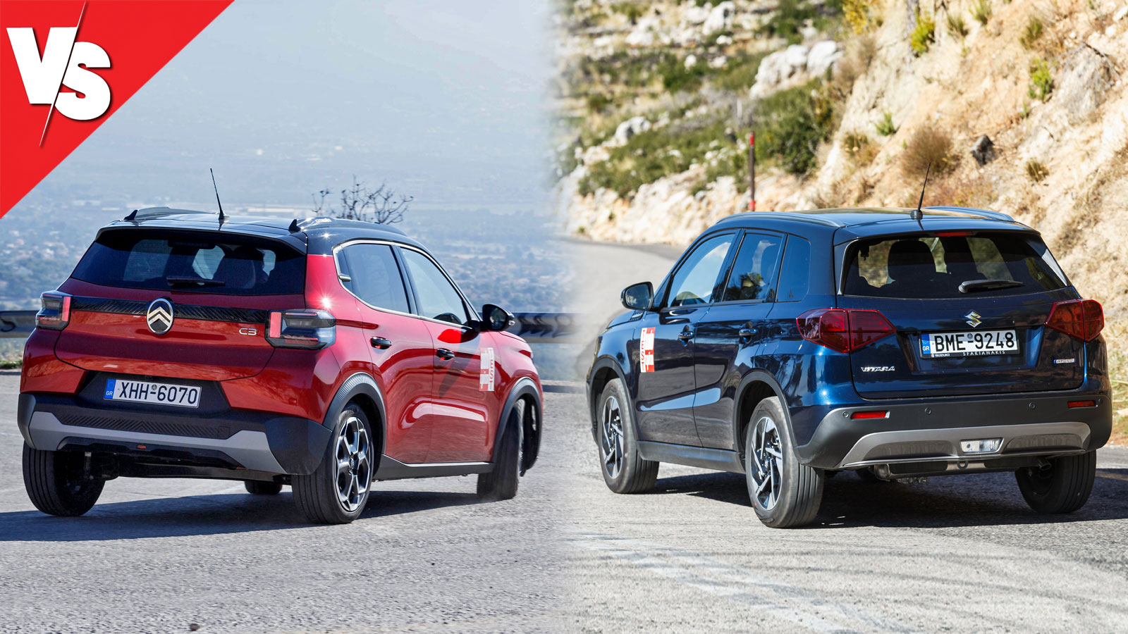 Citroen C3 και Suzuki Vitara οδική συμπεριφορά
