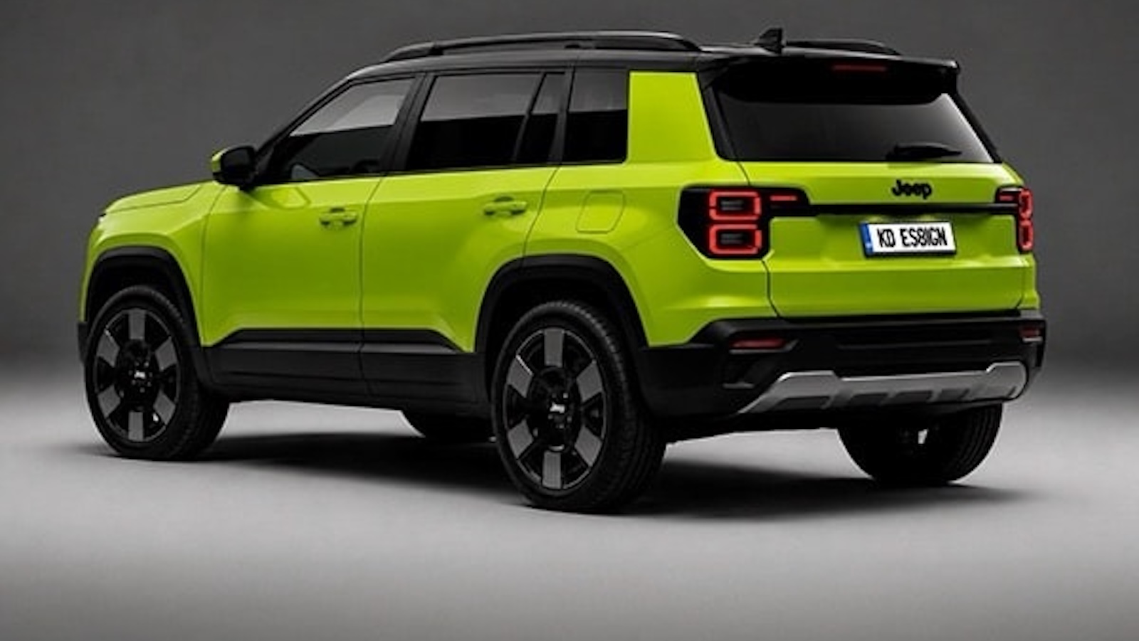 Εμπρόσθιο τμήμα του επερχόμενου Jeep Renegade με τη μάσκα επτά οπών