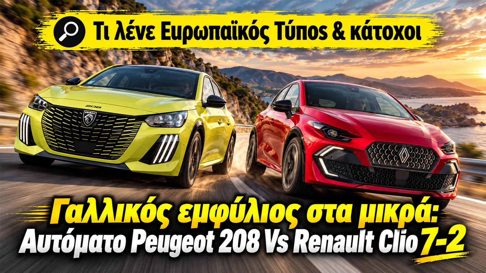 Γαλλικός εμφύλιος στα μικρά: Αυτόματο Peugeot 208 Vs Renault Clio 7-2