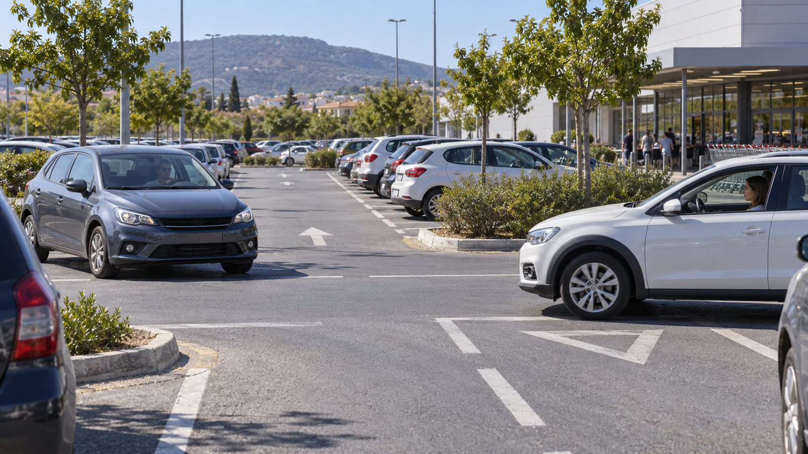 Ποιος έχει προτεραιότητα στο πάρκινγκ του σούπερ μάρκετ;