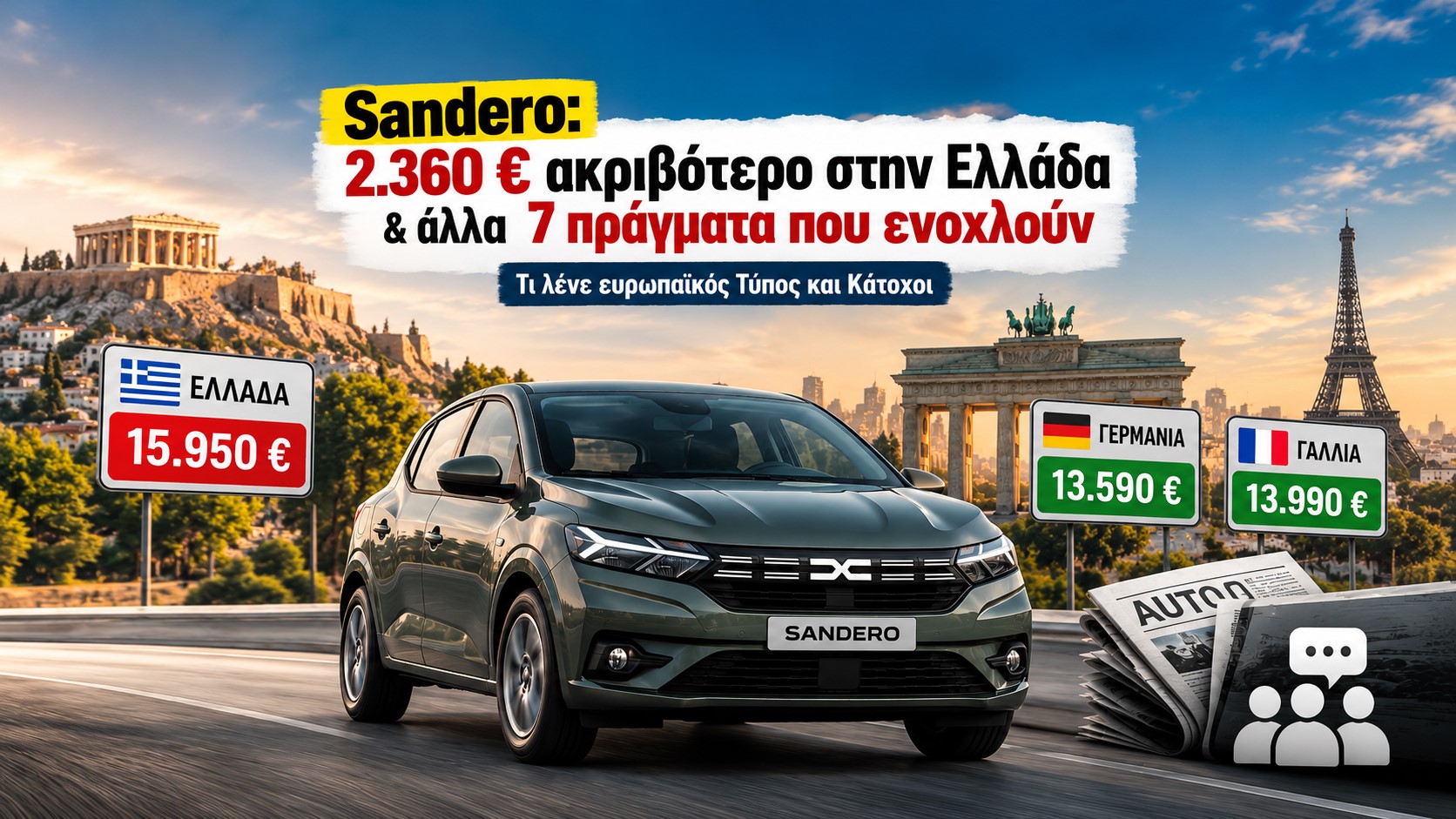 Sandero: 2.360 € ακριβότερο στην Ελλάδα & άλλα 7 πράγματα που ενοχλούν