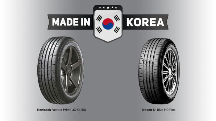 Το Ηankook Ventus Prime 3 K125A και το Nexen N`blue HD Plus είναι 2 θερινά ελαστικά Made In Korea.