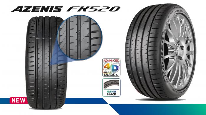 H Falken δημιούργησε το Azenis FK520, ένα ενισχυμένο ελαστικό με ισχυρότερη δομή από το προκάτοχό του, με τη τεχνογνωσία που αποκόμισε από τα ομώνυμα αγωνιστικά ελαστικά της H Falken δημιούργησε το Azenis FK520, ένα ενισχυμένο ελαστικό με ισχυρότερη δομή από το προκάτοχό του, με τη τεχνογνωσία που αποκόμισε από τα ομώνυμα αγωνιστικά ελαστικά της