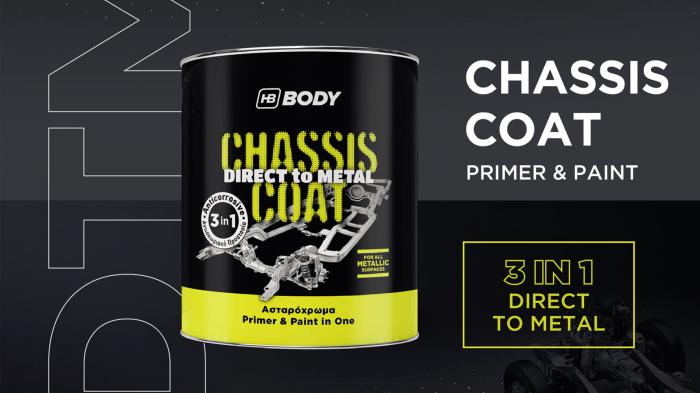 Chassis Coat, αντισκωριακό, αστάρι και βαφή σε ένα προϊόν από την HB BODY!