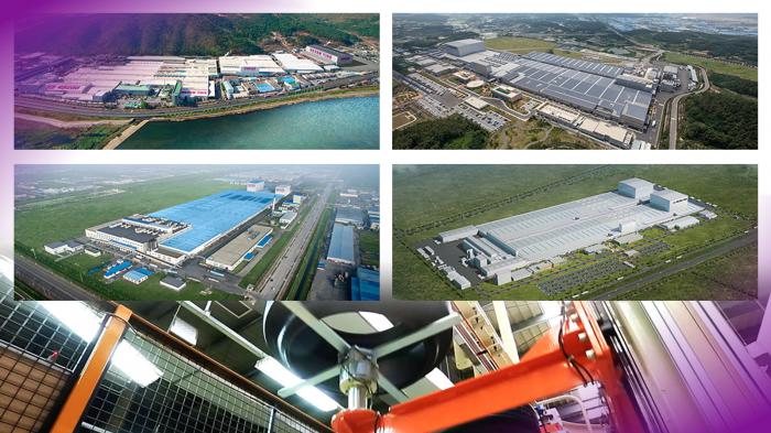Προηγμένες εγκαταστάσεις παραγωγής σε Κίνα, Κορέα και Τσεχία. 