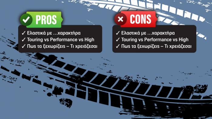 Ελαστικά με χαρακτήρα: Touring VS Performance VS High Performance Ελαστικά με χαρακτήρα: Touring VS Performance VS High Performance
