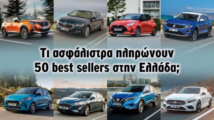 Τι ασφάλιστρα πληρώνουν 50 best sellers στην Ελλάδα;