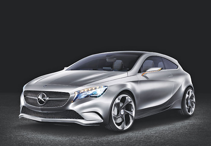 Το πρωτότυπο Concept A-Class προλογίζει τις σαφώς νεανικές 3θυρες εκδόσεις του νέου μικρομεσαίου Mercedes.