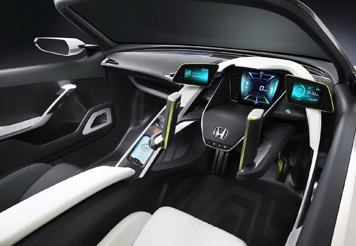 ¶κρως φουτουριστικό είναι το εσωτερικό του Honda EV-STER.