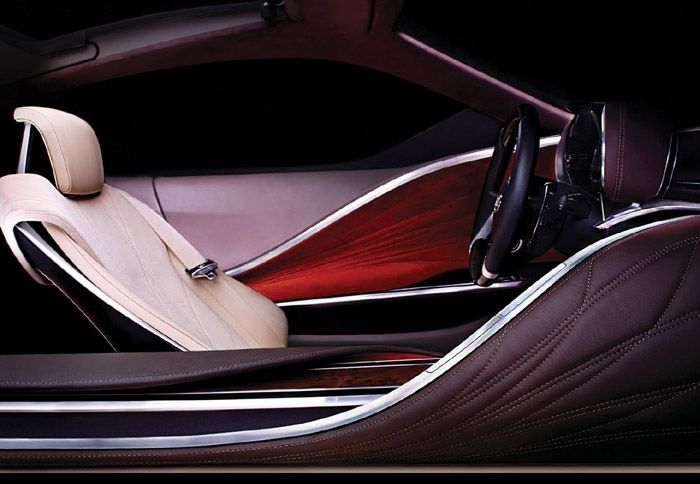 To φουτουριστικό στυλ του Lexus LF-LC είναι περισσότερο αισθητό στο εσωτερικό του. 