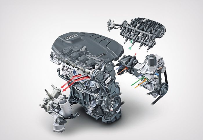 To ανανεωμένο Audi A5 είναι το πρώτο μοντέλο της γερμανικής φίρμας που εφοδιάζεται με νέο κινητήρα 1,8 TFSI.