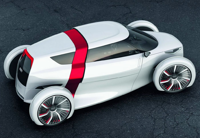 Στα μήκους 3,2 μέτρων πρωτότυπα της Audi έχει γίνει χρήση ανθρακονημάτων και αλουμινίου, ώστε να κρατηθεί το βάρος τους χαμηλά.