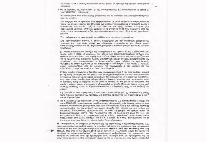 Επιβεβαιώνεται ότι η αύξηση ισχύει από την ημερομηνία κατάθεσης (5/11) και όχι ψήφισης του πολυνομοσχεδίου.