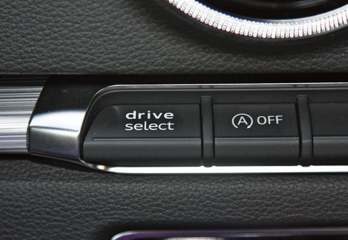 Το προαιρετικό σύστημα Audi drive 
select αλλάζει την αίσθηση του τιμονιού και την απόκτηση στο πάτημα του πεντάλ του γκαζιού.