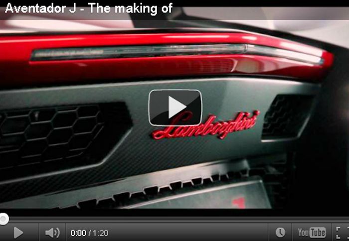 To επίσημο βίντεο της Lamborghini Aventador J.