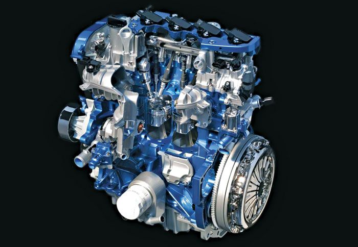 O ριζοσπαστικός 
κινητήρας της Ford διαθέτει υπερτροφοδότηση, άμεσο ψεκασμό και είναι διαθέσιμος με δυο διαφορετικές αποδόσεις των 100 και 125 ίππων.