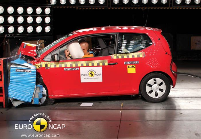 Το up! κατέκτησε την κορυφαία βαθμολογία της κλάσης του, στα crash tests του EuroNCAP. 