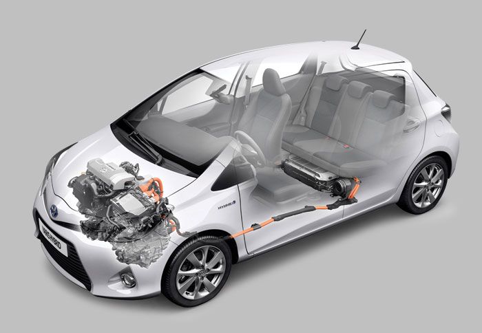 Η συνδυαστική ισχύς του Toyota HSD είναι 100 ίπποι, με μέση κατανάλωση 3,5 λτ./100 χλμ. και μόλις 79 γρ./χλμ. εκπομπές ρύπων. Ο βενζινοκινητήρας που τ